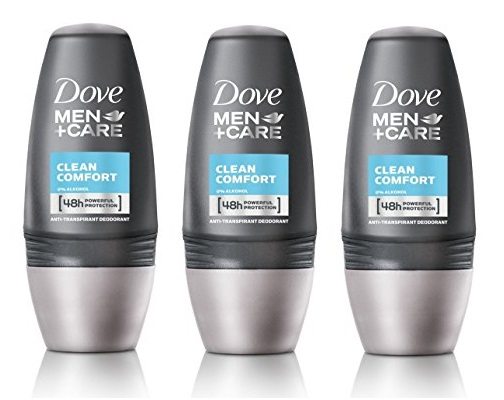Pack de 3 Dove men+care clean comfort deodorante en roll-on