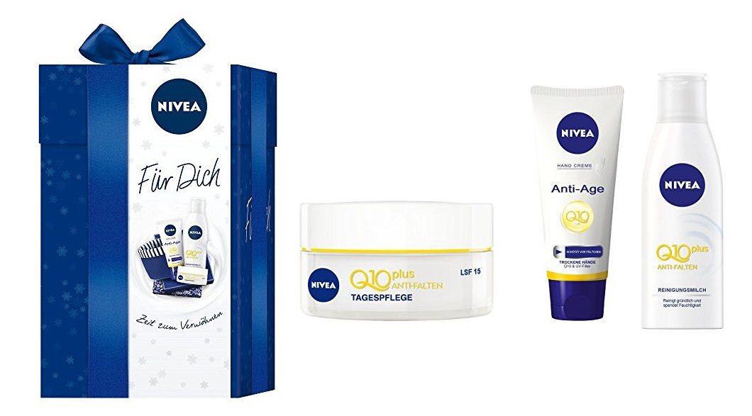 Set regalo Nivea Q10 con cesta de baño + 3 productos Q10Plus