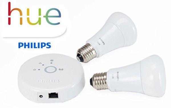 Philips Hue White - Pack de 2 bombillas + puente