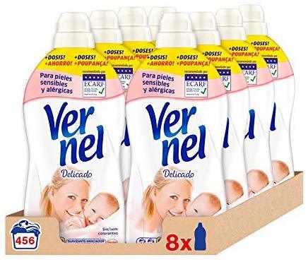 Pack de 8 Suavizante Vernel Delicado para 456 lavados