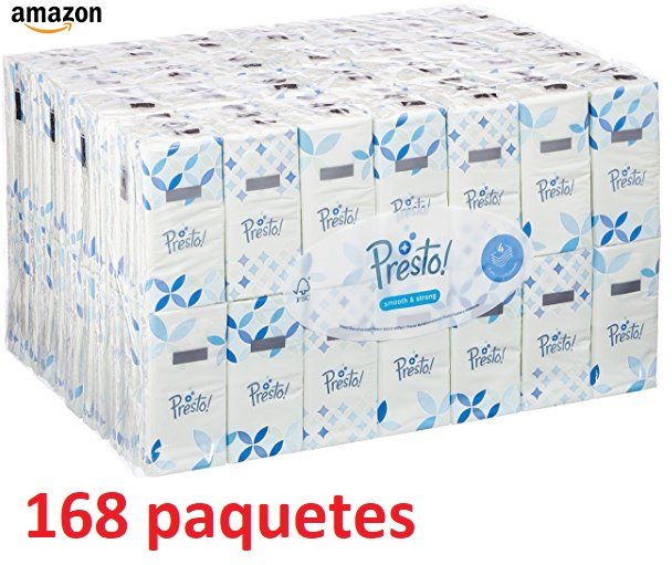 Marca Amazon - Presto! Pañuelos de 4 Capas - 168 Paquetes