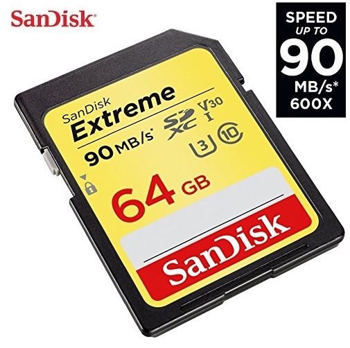 Tarjeta de memoria SDXC SanDisk Extreme SDSDXVE-064G-GZEIN