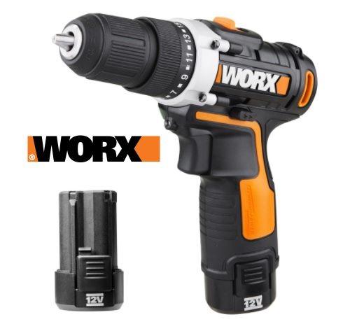 Worx WX128.3 - Taladro Atornillador - 2 Baterías 12V - 2,0Ah - Li-Ion.