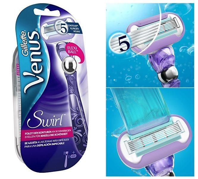 Maquinilla de afeitar Gillette Venus Swirl con Flexiball