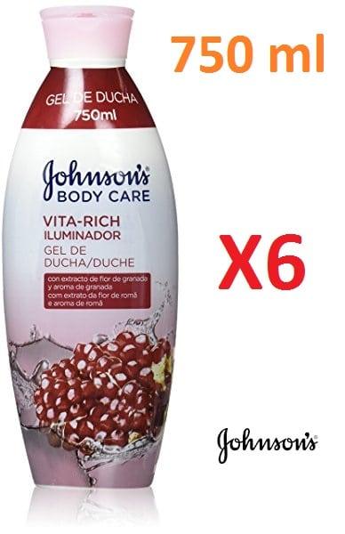Comprar Pack 6 JOHNSON`S Gel de ducha GRANADA Vital Rich Iluminador Pack 6 JOHNSON`S Gel de ducha GRANADA Vital Rich Iluminador
