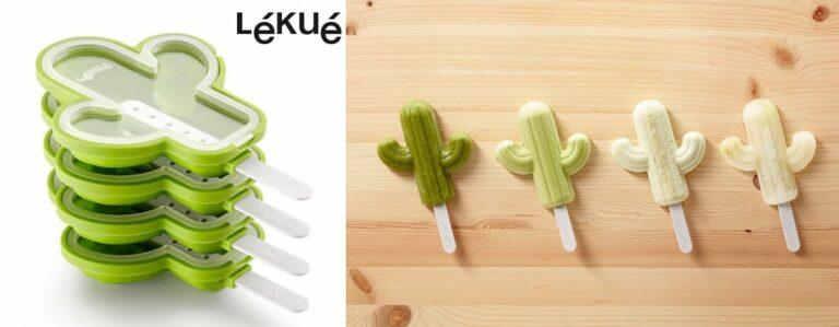 Pack de 4 Moldes Lékué para Helados en forma de cactus