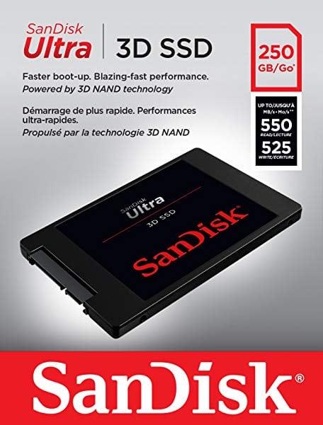 Disco duro SSD SanDisk Ultra 3D de 250 GB