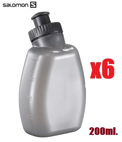 Pack de 6 Salomon Botella de agua, 3D BOTTLE, 200 ml.