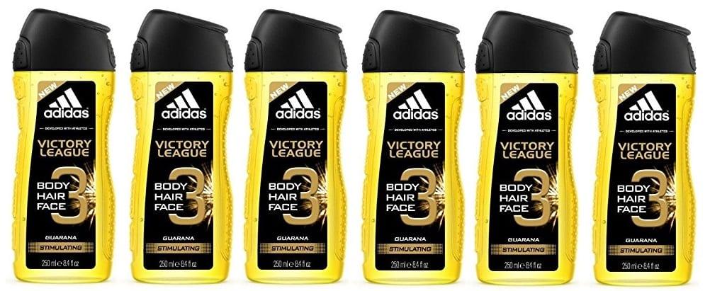 Pack 6 geles de ducha Adidas Victory League 250ml