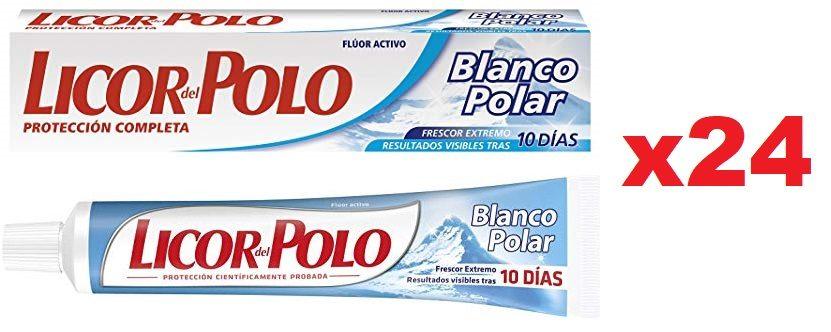 Pack de 24 LICOR DEL POLO pasta de dientes blanco polar tubo 75 ml