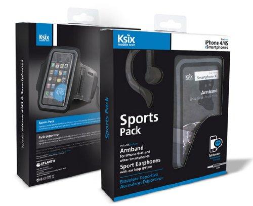 Pack deportivo Ksix de auriculares y brazalete deportivo para smartphone