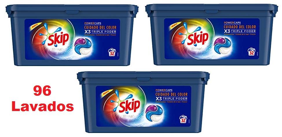 Skip Ultimate Capsulas para Lavadora – Paquete de 3 x 32 lavados