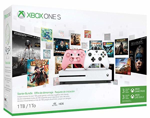 Consola Xbox One S de 1TB + 2 Mandos + 3 Meses De Game + 3 Meses de Live (Edición Exclusiva Amazon)
