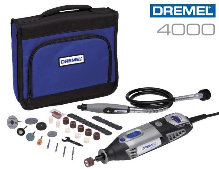 Multiherramienta Dremel 4000 con 45 accesorios + 1 complementos + bolsa transporte