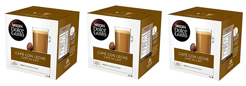 Comprar Pack de 3 Nescafé Dolce Gusto Café con Leche Pack de 3 Nescafé Dolce Gusto Café con Leche