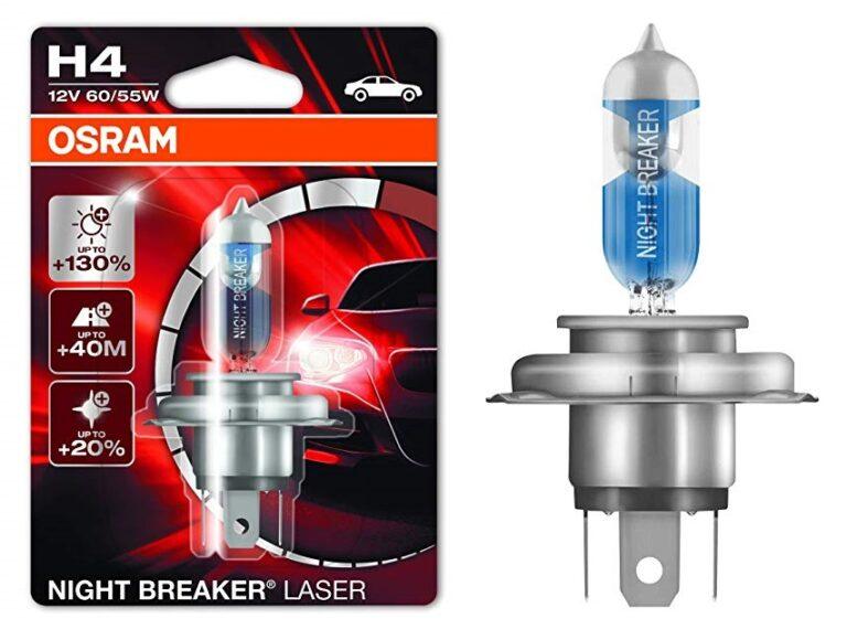 Bombillas OSRAM NIGHT BREAKER LASER para faros delanteros H4  . ¡130% más de brillo