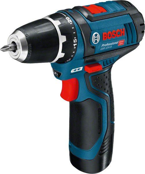 Taladro Bosch GSR 12V-15 Professional con tecnología de litio + extras