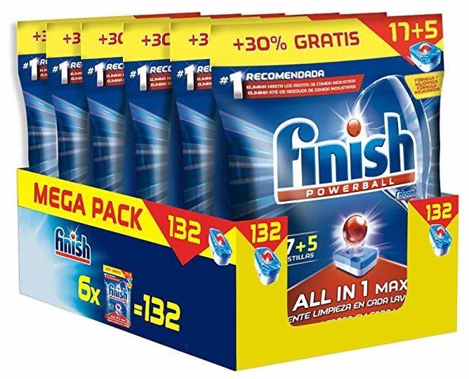 Finish Todo en 1 Max Regular Pastillas para Lavavajillas