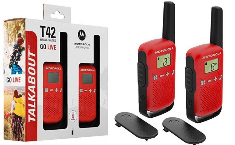 Pack de 2 Walkie Talki Motorola T42 Talk About alcance de 4 km