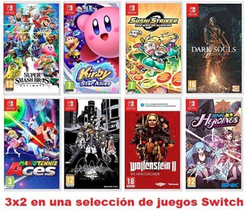 3x2 en una selección de juegos Switch