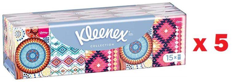 Pack de 5×15 (75 paquetes) Pañuelos Kleenex Mini Collection