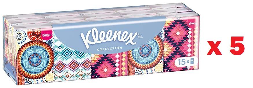 Comprar Pack de 5x15 Pañuelos Kleenex Mini Collection Pack de 5x15 Pañuelos Kleenex Mini Collection