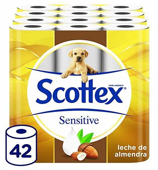 Comprar Papel higiénico Sensitive Scottex con leche de almendras Papel higiénico Sensitive Scottex con leche de almendras