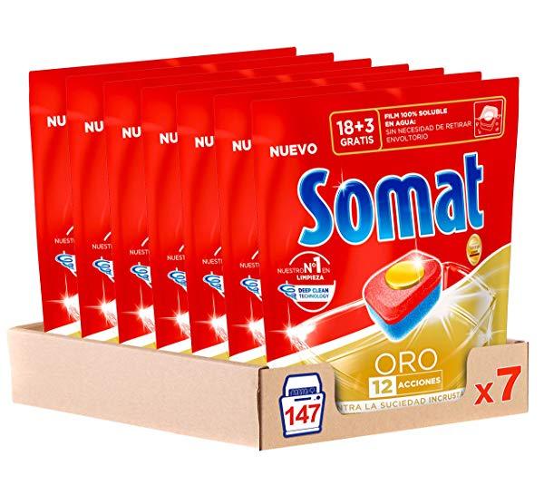 Somat Oro Cápsulas Lavavajillas - Pack de 7