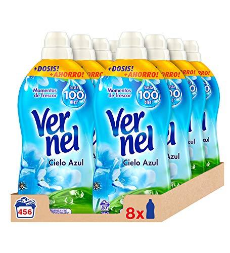 Pack de 8 Suavizante Vernel Cielo Azul concentrado para 456 lavados
