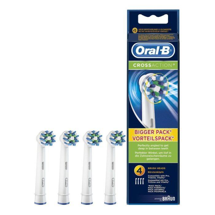 Pack 4 cabezales Oral-B CrossAction