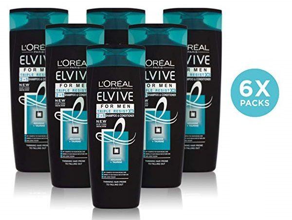 Comprar Pack de 6 Champús+Acondicionador L'Óreal Paris Elvive For Men Triple Resist Pack de 6 Champús+Acondicionador L'Óreal Paris Elvive For Men Triple Resist