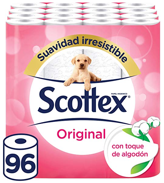 Pack de 96 rollos Papel Higiénico Scottex Original