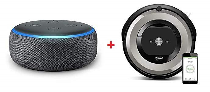 Robot Aspirador iRobot Roomba e5154 + Echo Dot con Alexa