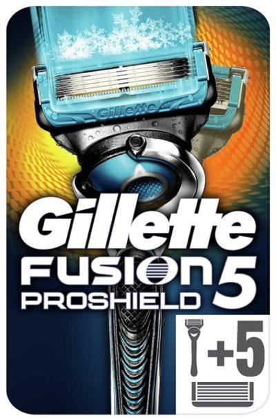 Maquinilla de Afeitar Gillette Fusion ProShield + 5 Recambios