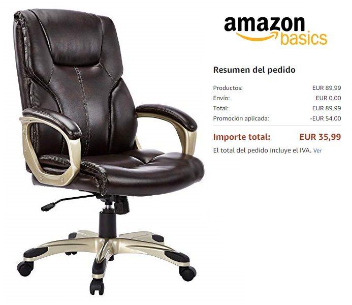 AmazonBasics Silla de Oficina ejecutiva