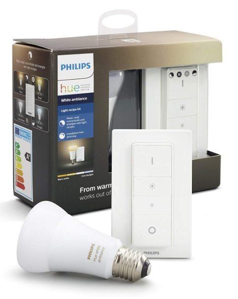 Pack Philips Hue White Ambiance con 1 bombilla LED E27 + Interruptor