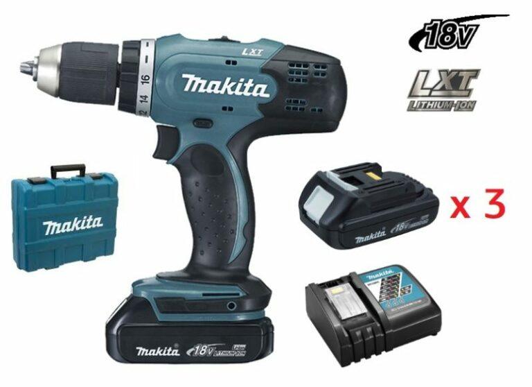 Taladro atornillador Makita DDF453RYE3 18V Litio-ion con 3 baterías, maletín  y cargador