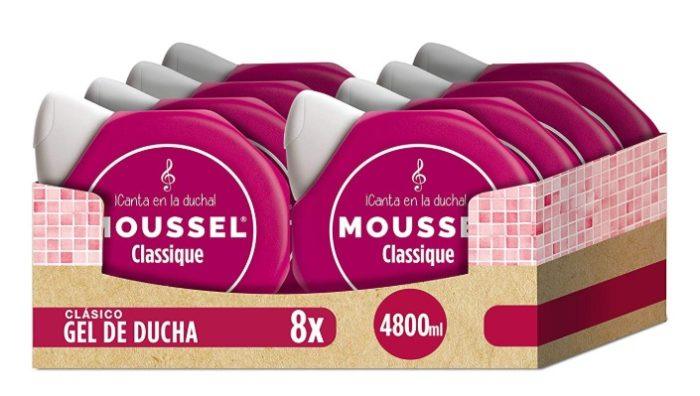 Pack de 8 x 600ml Moussel Gel de Ducha Clasico