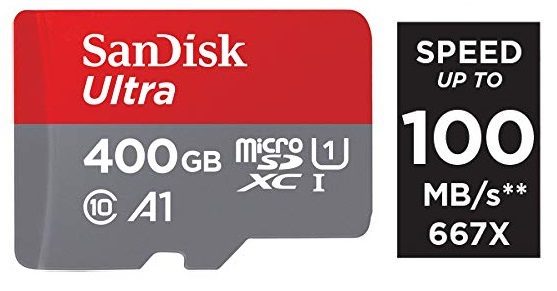 SanDisk Ultra - Tarjeta de memoria microSDXC de 400 GB con adaptador SD