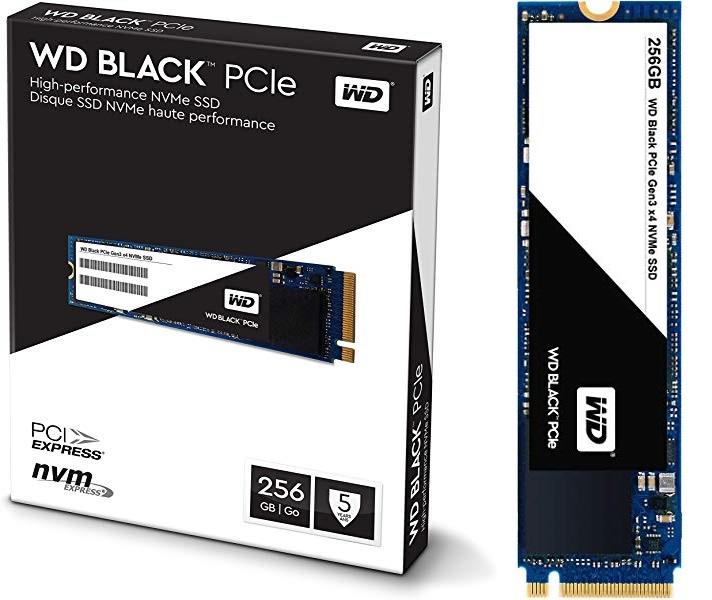 Western Digital Black PCIe SSD m.2 NMVE x4 de 256 GB