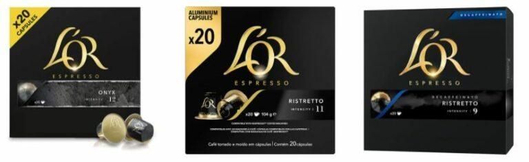 Pack 200 cápsulas L’Or Espresso Onyx compatibles con máquinas Nespresso
