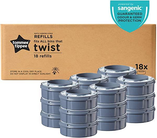 Pack de 18 recambios para contenedores Tommee Tippee Sangenic Tec + Twist & Click