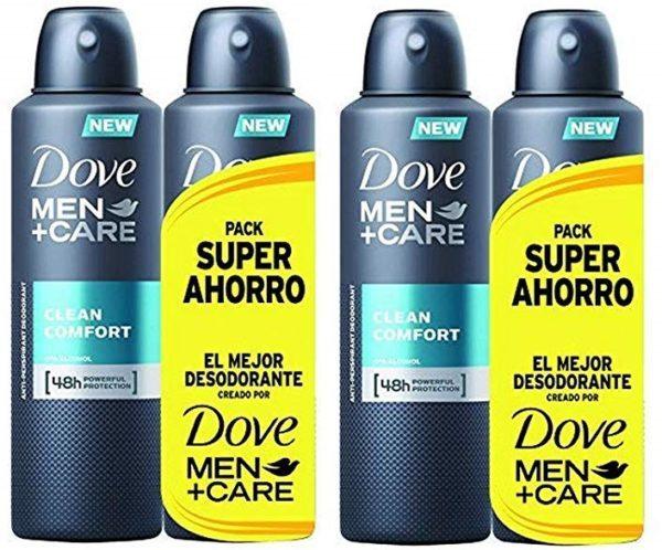 Pack de 4 Dove men+care clean comfort desodorante