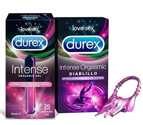Anillo vibrador Durex Intense Orgasmic Diablillo + Gel Intensificador del Orgasmo