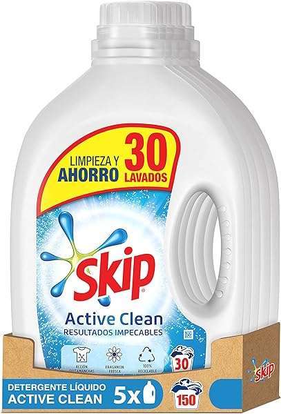 Pack Detergente Skip Active Clean para 150 lavados