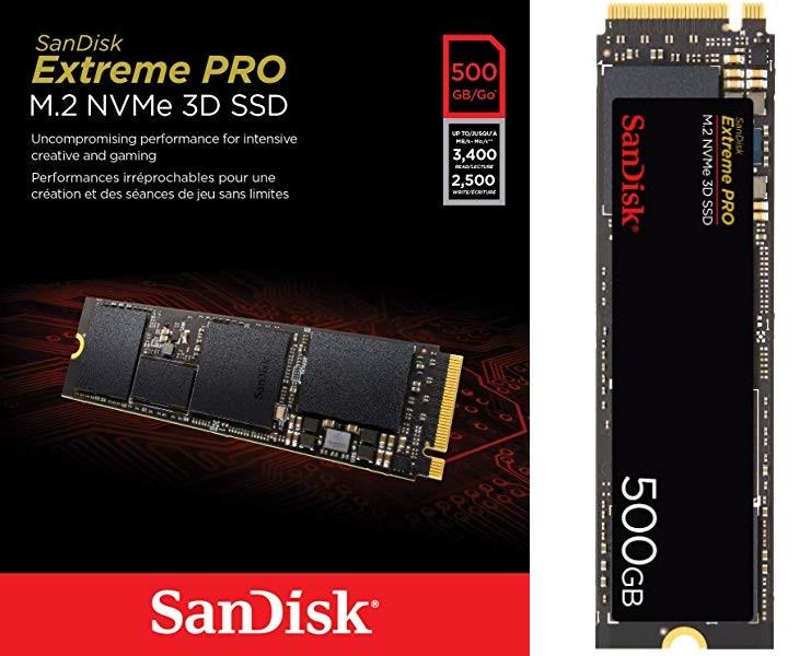 SanDisk Extreme Pro 500 GB M.2 NVMe 3D SSD