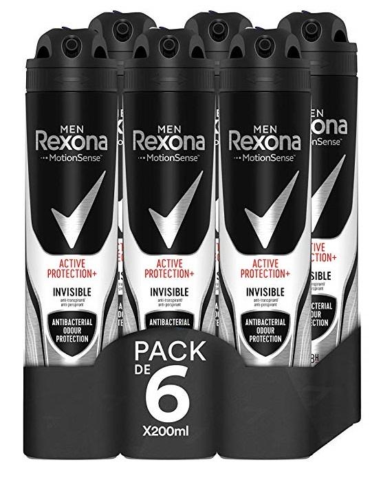 Pack de 6 Desodorante Rexona Active Pro+ Antitranspirante Invisible