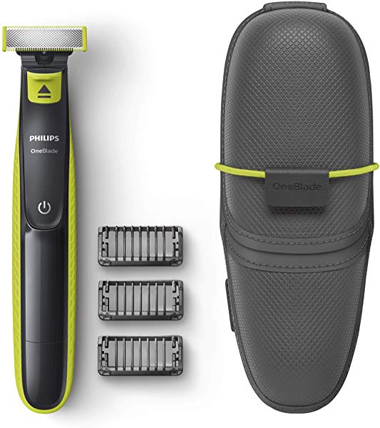 Recortador de barba Philips OneBlade QP2520 + 3 peines + Funda de viaje