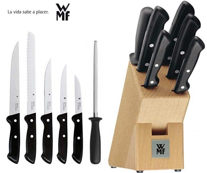 Set de cuchillos WMF Classic Line con bloque de madera