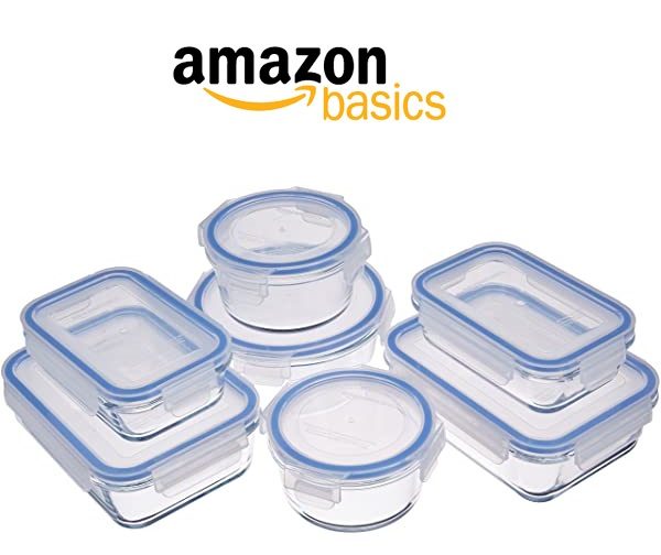 AmazonBasics - Recipientes de cristal para alimentos